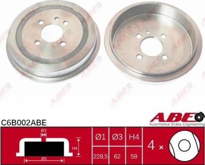 ABE C6B002ABE - Brake Drum www.parts5.com