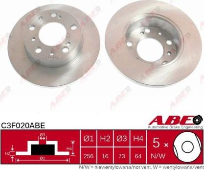 ABE C3F020ABE - Brake Disc www.parts5.com