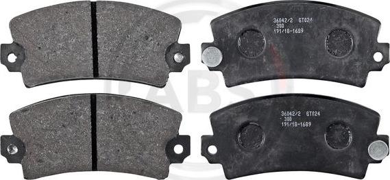 A.B.S. 36042/2 - Brake Pad Set, disc brake www.parts5.com