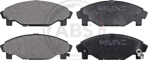 A.B.S. 36869 - Brake Pad Set, disc brake www.parts5.com