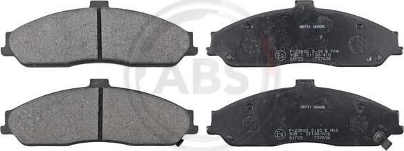 A.B.S. 38731 - Brake Pad Set, disc brake www.parts5.com
