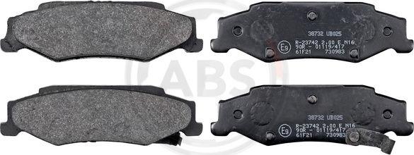 A.B.S. 38732 - Brake Pad Set, disc brake www.parts5.com