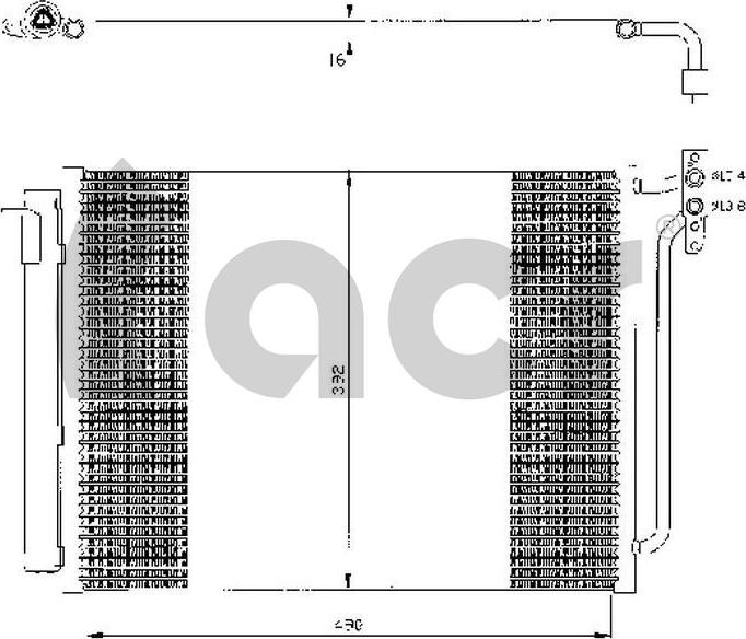 ACR 300434 - Condenser, air conditioning www.parts5.com
