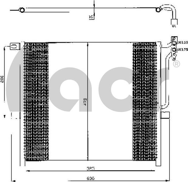 ACR 300513 - Condenser, air conditioning www.parts5.com