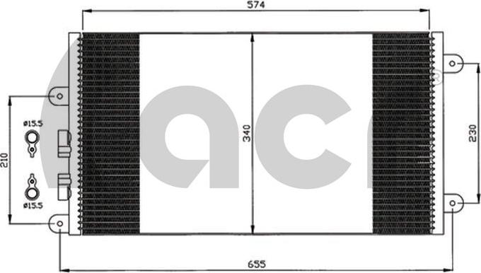 ACR 300571 - Condenser, air conditioning www.parts5.com