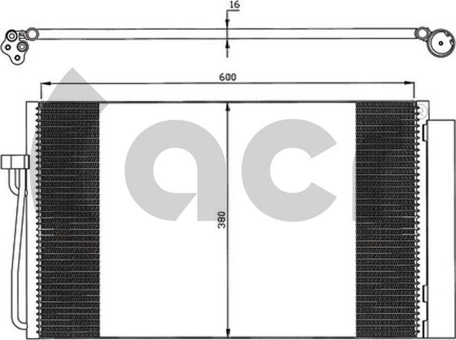 ACR 300573 - Condenser, air conditioning www.parts5.com