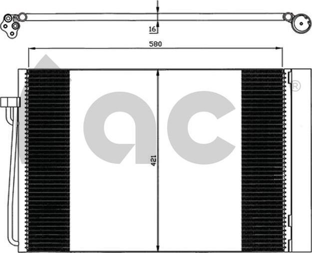 ACR 300572 - Condenser, air conditioning www.parts5.com