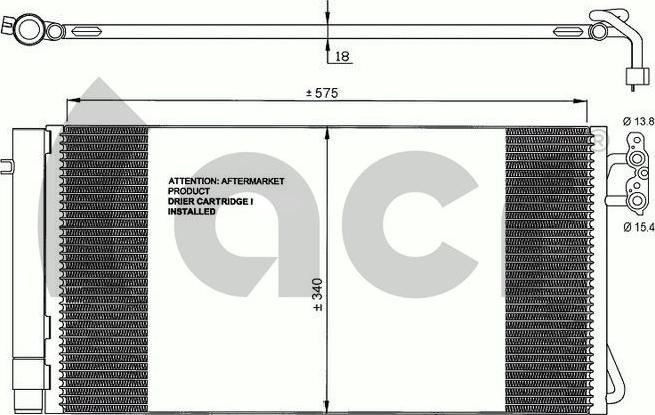 ACR 300658 - Condenser, air conditioning www.parts5.com