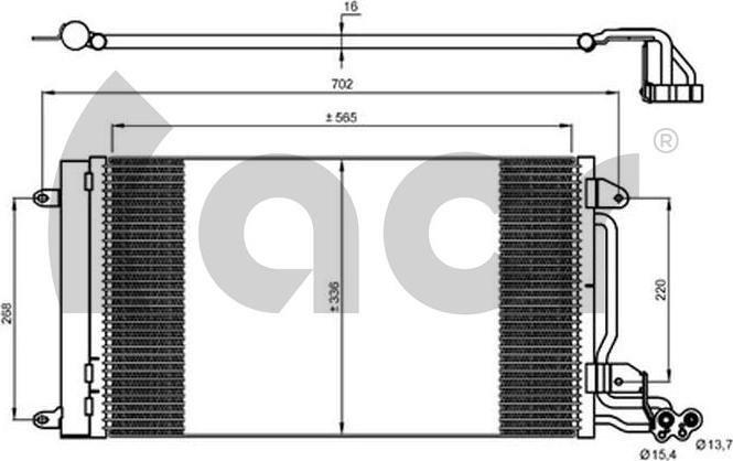 ACR 300669 - Condenser, air conditioning www.parts5.com