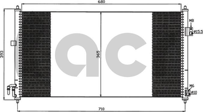 ACR 300601 - Condenser, air conditioning www.parts5.com