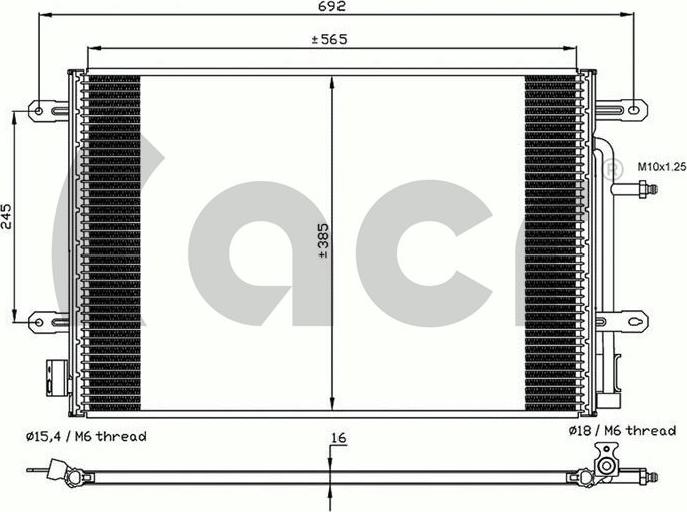 ACR 300603 - Condenser, air conditioning www.parts5.com