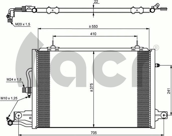 ACR 300044 - Condenser, air conditioning www.parts5.com