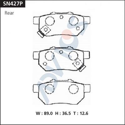 Advics SN427P - Brake Pad Set, disc brake www.parts5.com