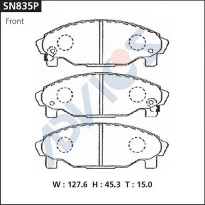Advics SN835P - Brake Pad Set, disc brake www.parts5.com