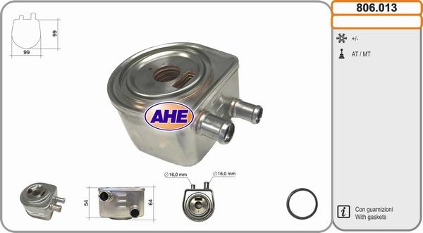AHE 806.013 - Oil Cooler, engine oil www.parts5.com