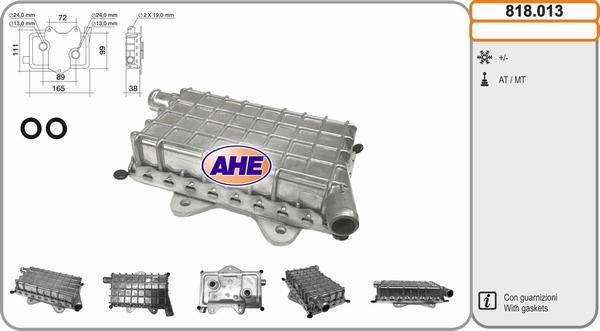 AHE 818.013 - Oil Cooler, engine oil www.parts5.com
