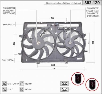 AHE 302.129 - Fan, radiator www.parts5.com