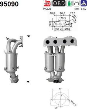AS 95090 - Catalytic Converter www.parts5.com