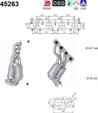 AS 45263 - Catalytic Converter www.parts5.com