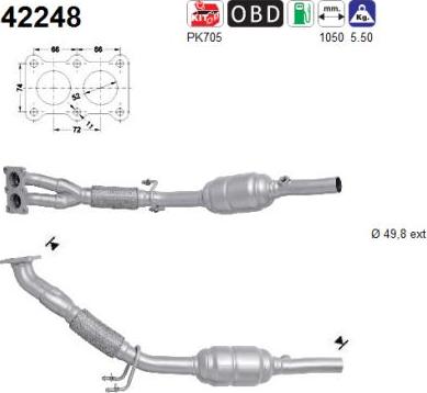 AS 42248 - Catalytic Converter www.parts5.com
