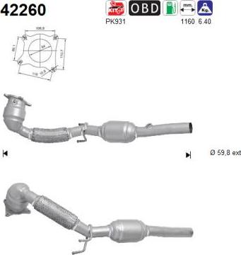 AS 42260 - Catalytic Converter www.parts5.com