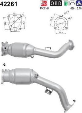 AS 42261 - Catalytic Converter www.parts5.com