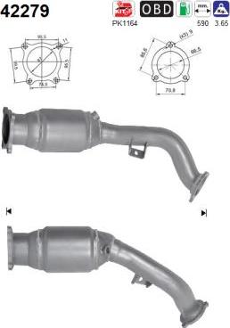 AS 42279 - Catalytic Converter www.parts5.com