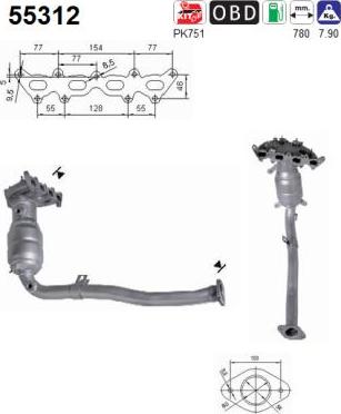 AS 55312 - Catalytic Converter www.parts5.com