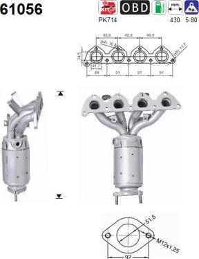 AS 61056 - Catalytic Converter www.parts5.com