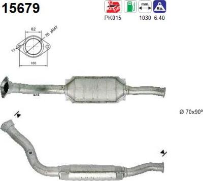 AS 15679 - Catalytic Converter www.parts5.com