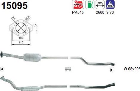 AS 15095 - Catalytic Converter www.parts5.com