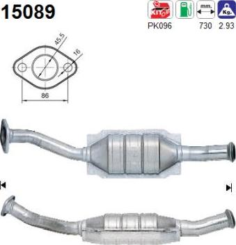 AS 15089 - Catalytic Converter www.parts5.com