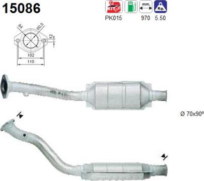 AS 15086 - Catalytic Converter www.parts5.com