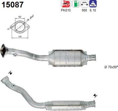 AS 15087 - Catalytic Converter www.parts5.com