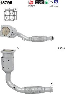 AS 15799 - Catalytic Converter www.parts5.com