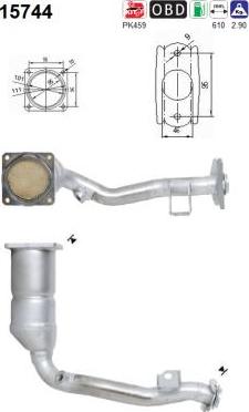 AS 15744 - Catalytic Converter www.parts5.com