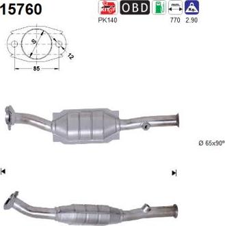 AS 15760 - Catalytic Converter www.parts5.com