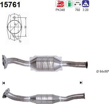 AS 15761 - Catalytic Converter www.parts5.com