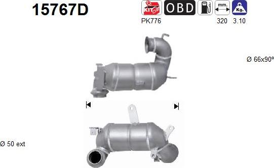AS 15767D - Catalytic Converter www.parts5.com