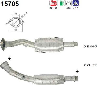 AS 15705 - Catalytic Converter www.parts5.com