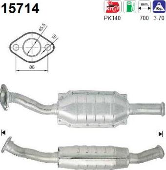 AS 15714 - Catalytic Converter www.parts5.com