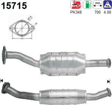 AS 15715 - Catalytic Converter www.parts5.com