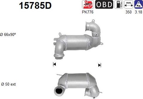 AS 15785D - Catalytic Converter www.parts5.com