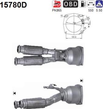 AS 15780D - Catalytic Converter www.parts5.com