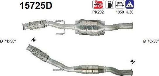 AS 15725D - Catalytic Converter www.parts5.com