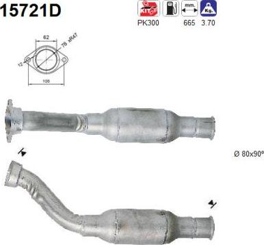 AS 15721D - Catalytic Converter www.parts5.com