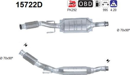 AS 15722D - Catalytic Converter www.parts5.com