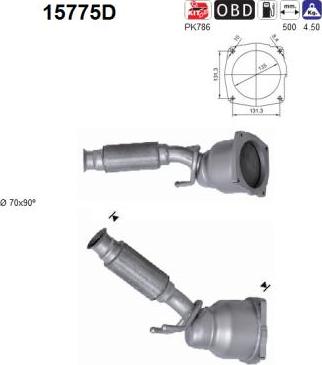 AS 15775D - Catalytic Converter www.parts5.com