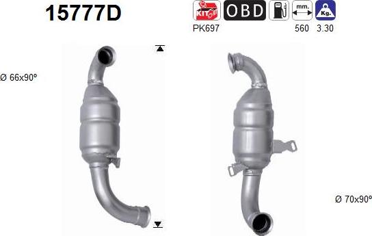 AS 15777D - Catalytic Converter www.parts5.com