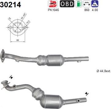 AS 30214 - Catalytic Converter www.parts5.com